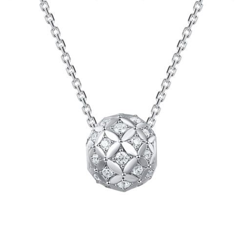 Ball-encrusted necklace