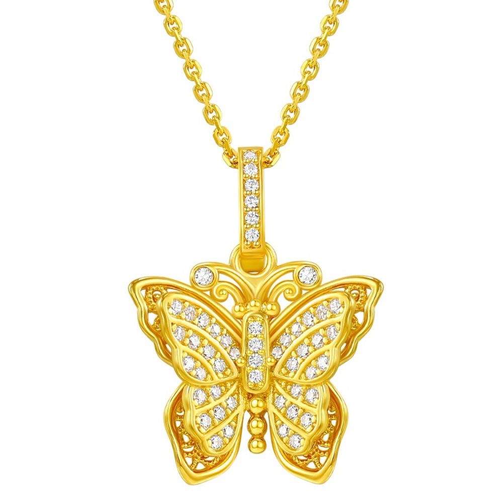 Small butterfly necklace