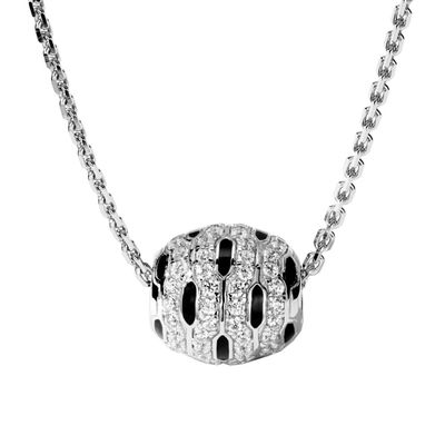 Honeycomb enamel necklace