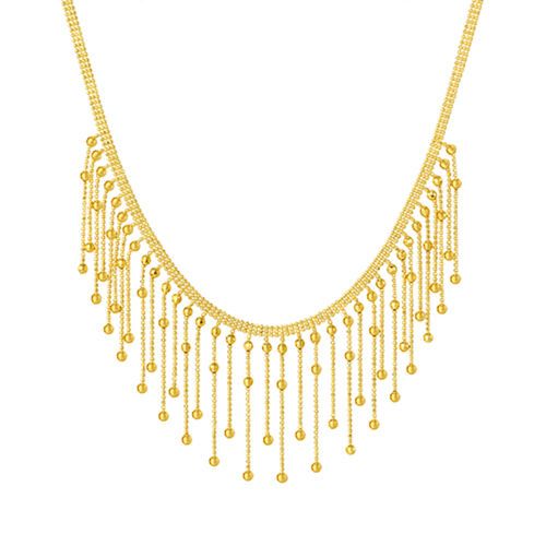 Tassel bead lace necklace