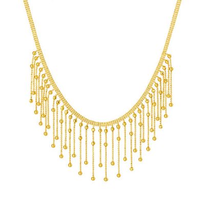 Tassel bead lace necklace