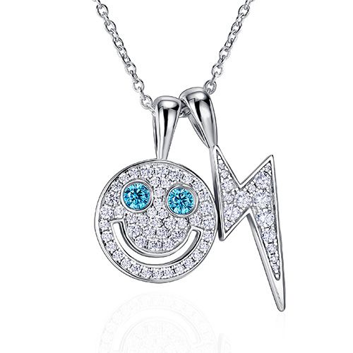 Smiley lightning necklace