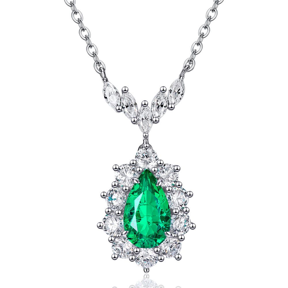 Emerald drop necklace