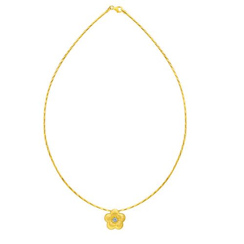 Plum blossom brushed necklace
