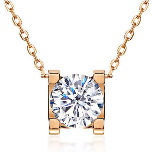 CNC version 1 carat horn necklace