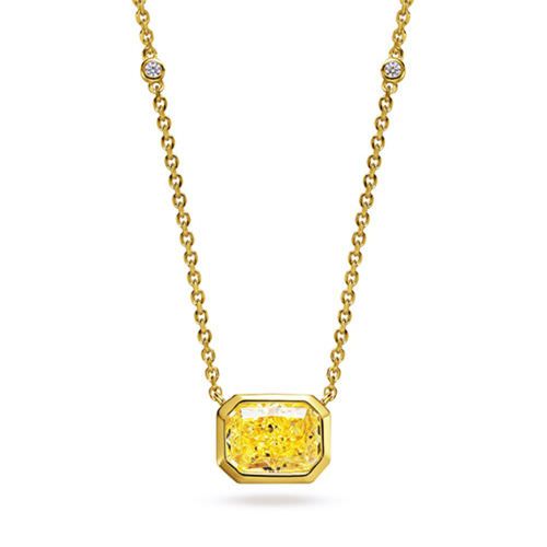 Rectangular diamond necklace
