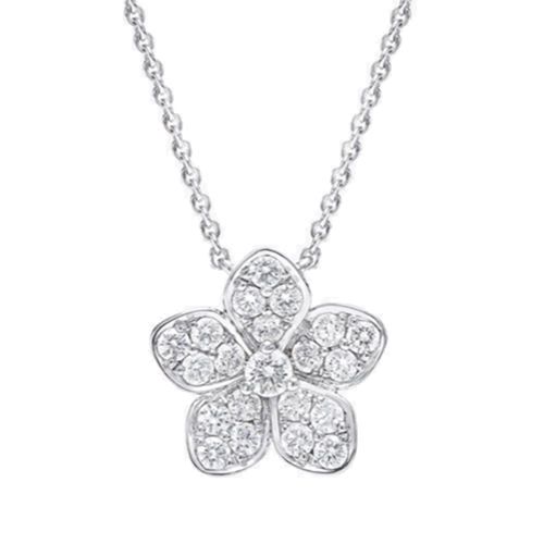 Petal pave necklace