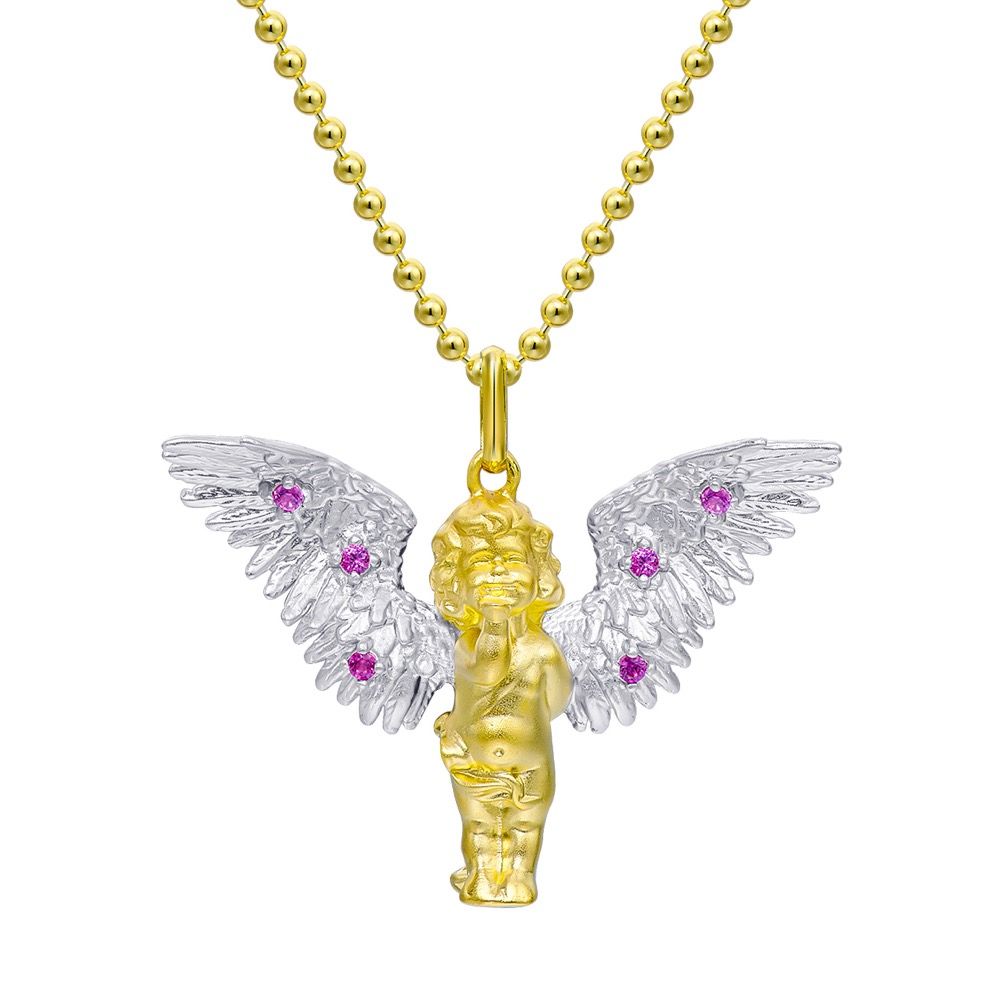 Kiss angel necklace
