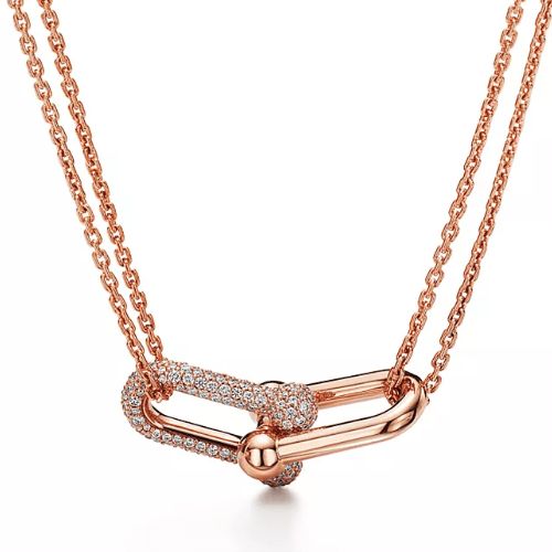 Double link diamond necklace