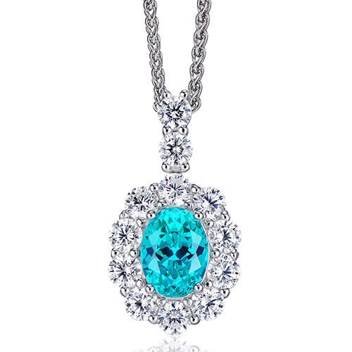 Cultivated paraiba necklace