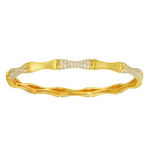 Bamboo diamond brushed bracelet