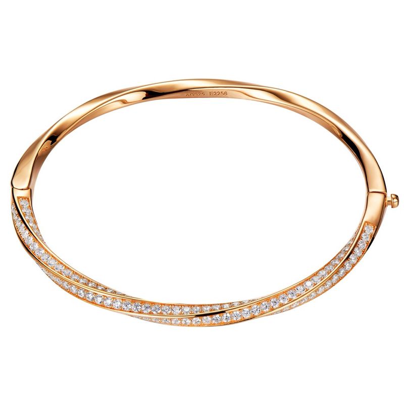 Spiral pave bracelet