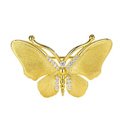 Brushed butterfly two-way necklace brooch Brushed butterfly two-way necklace brooch