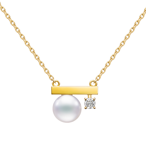 Balance beam single bead necklace