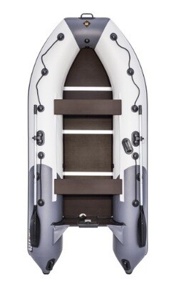 Лодка Ривьера 3400 Компакт СК светло-серый/графит