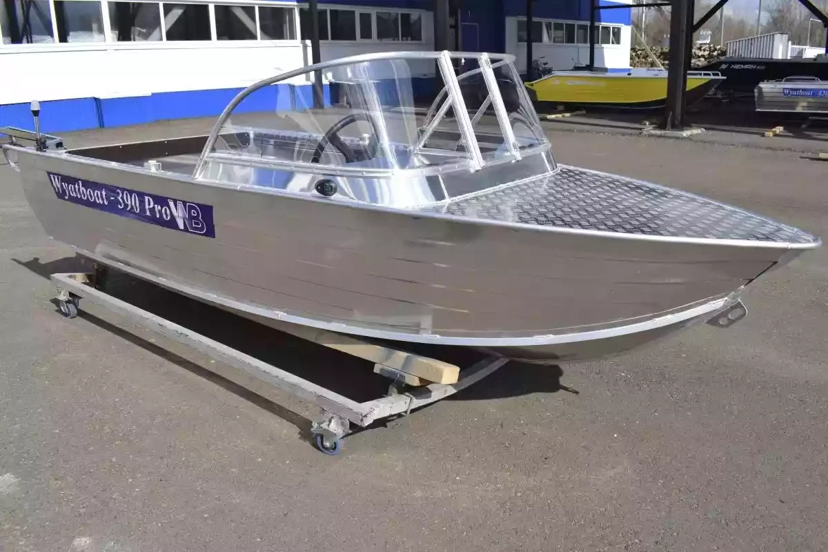 Алюминиевая лодка Wyatboat-390 PRO Увеличенный борт