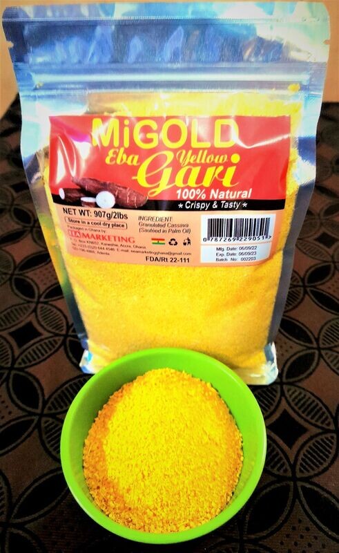 MiGOLD Eba YELLOW GARI (CASSAVA GRITS) 12pcs