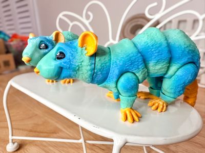 Meet Remi! Our friendly &amp; curious 3D Printed Articulated Rat.