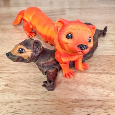 Meet Nico! Our playful, mischievous, 3D Printed,  Articulated, Ferret.