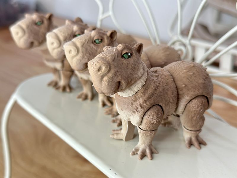 Meet Cade! Our stoic, always thinking, 3D Printed Articulated, Capybara.