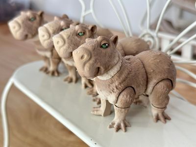 Meet Cade! Our stoic, always thinking, 3D Printed Articulated, Capybara.