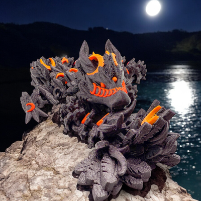Meet Aegaeon! Our 3D Printed,  Articulated, Lunar Dragon