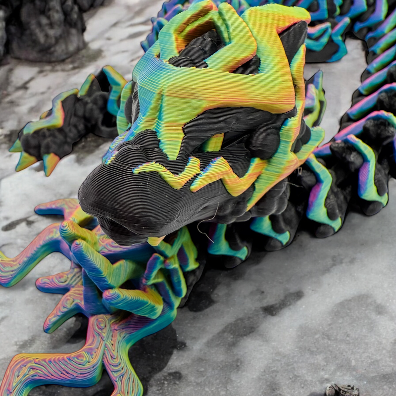 Meet Ryu Our 3D Printed,  Articulated, Storm Dragon!