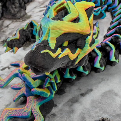 Meet Ryu Our 3D Printed,  Articulated, Storm Dragon!