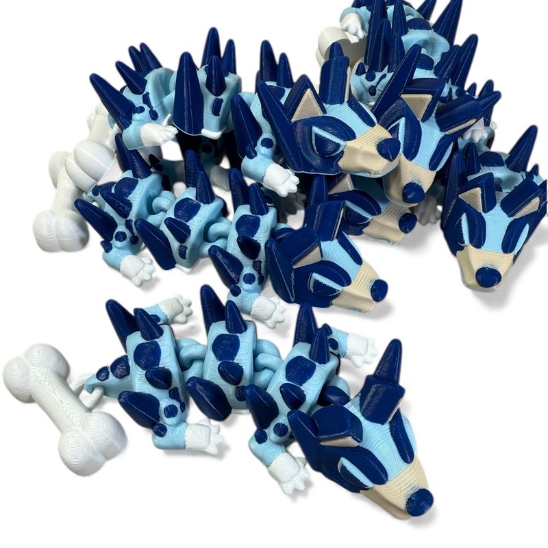✨ Brizzy – Bluey-Inspired Heeler Dog Cousin Mini Dragon ✨