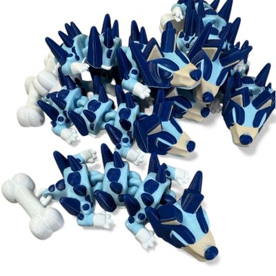 ✨ Brizzy – Bluey-Inspired Heeler Dog Cousin Mini Dragon ✨