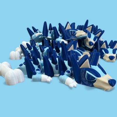 ✨ Brizzy – Bluey-Inspired Heeler Dog Cousin Mini Dragon ✨