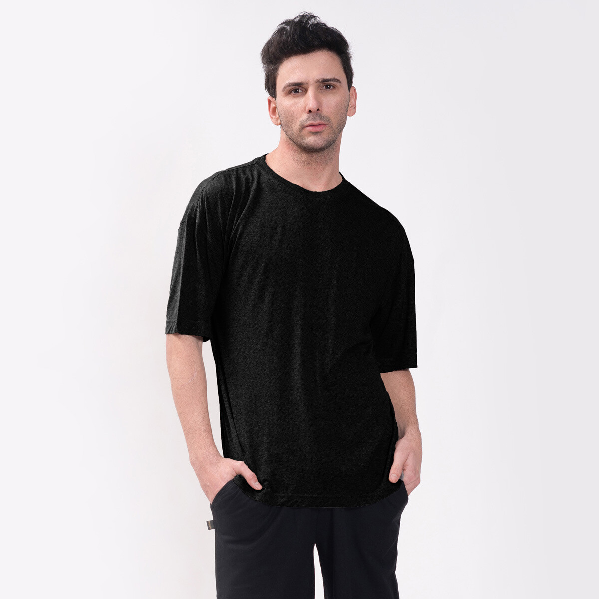 Ryan Herren Bamboo Blend Oversize T-Shirt, Farbe: Noir 20