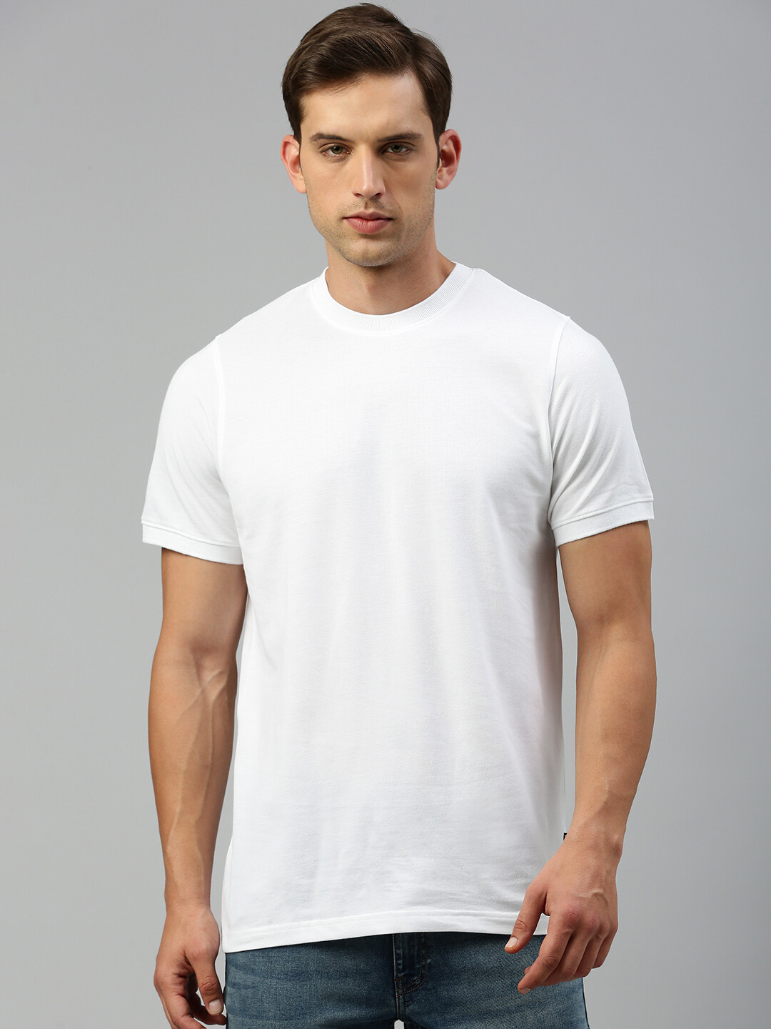 T-Shirt Marley Herren Baumwolle Airtex in Piqué Qualität, Farbe: Blanc 1