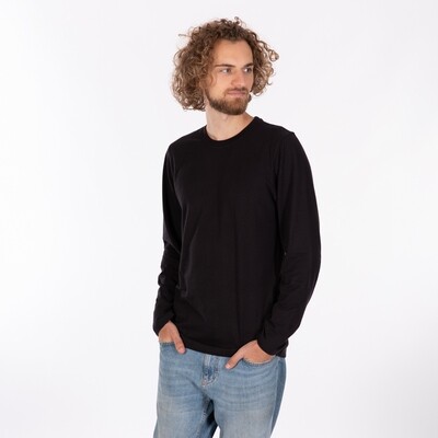 Herren Loic Recycled Baumwolle-Polyester Langarm-T-Shirt