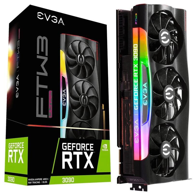 EVGA GeForce RTX 3090 FTW3 Ultra 24GB GDDR6X Gaming Graphics Card, iCX3 Cooling, ARGB LED