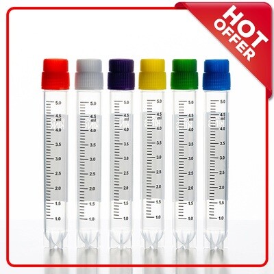Cryogenic Vials-5.0ml External Thread, Non-Barcoded, Case of 1000
