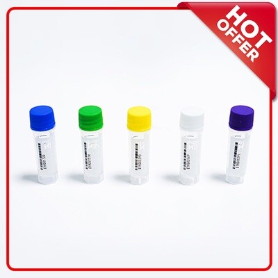 Cryogenic Vials 0.5/1.0/1.5ml Tubes External Thread Side Code, Case of 1000