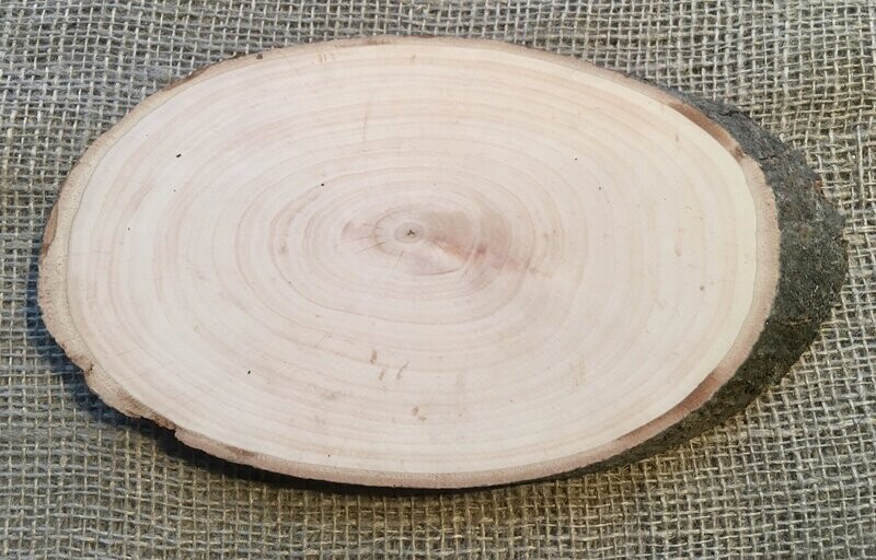 Rindenbrett Erle, oval, ca. 22cm lang und ca.13cm breit, ca. 1,5cm dick