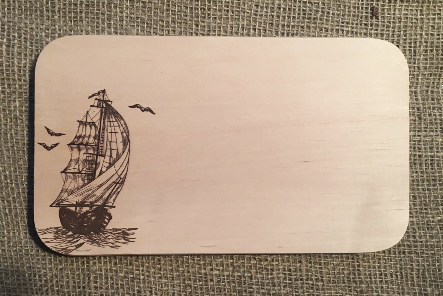 Motivbrett "Segelschiff", 25,5x15x1,2