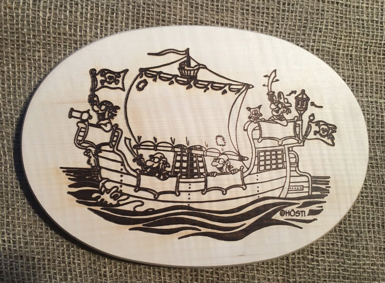Motivbrett "Piratenschiff", 25x17,5x1,5