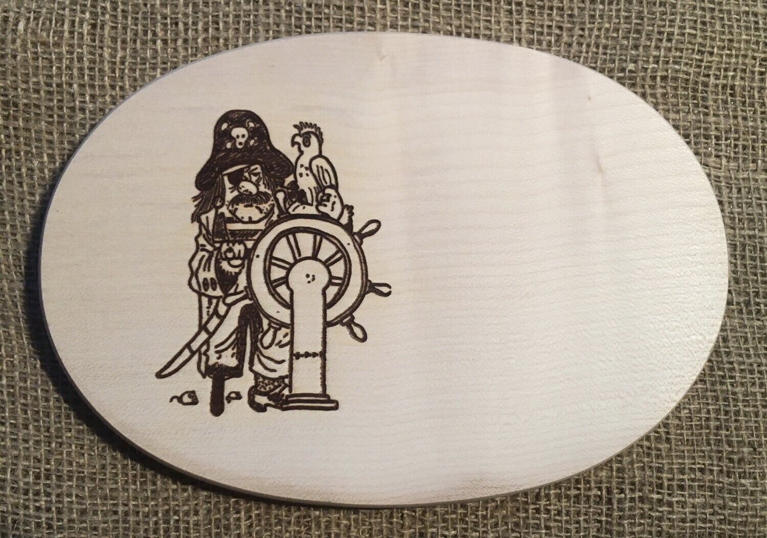 Motivbrett "Pirat", oval, 25x17,5x1,5
