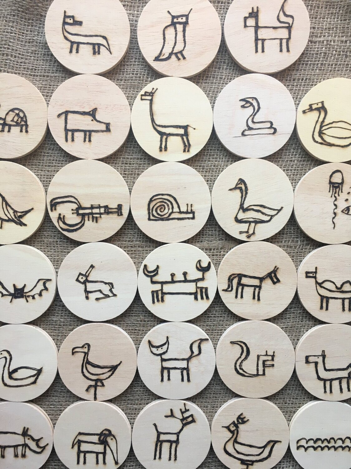 Frei Hand Zeichnung "Tiersymbole"