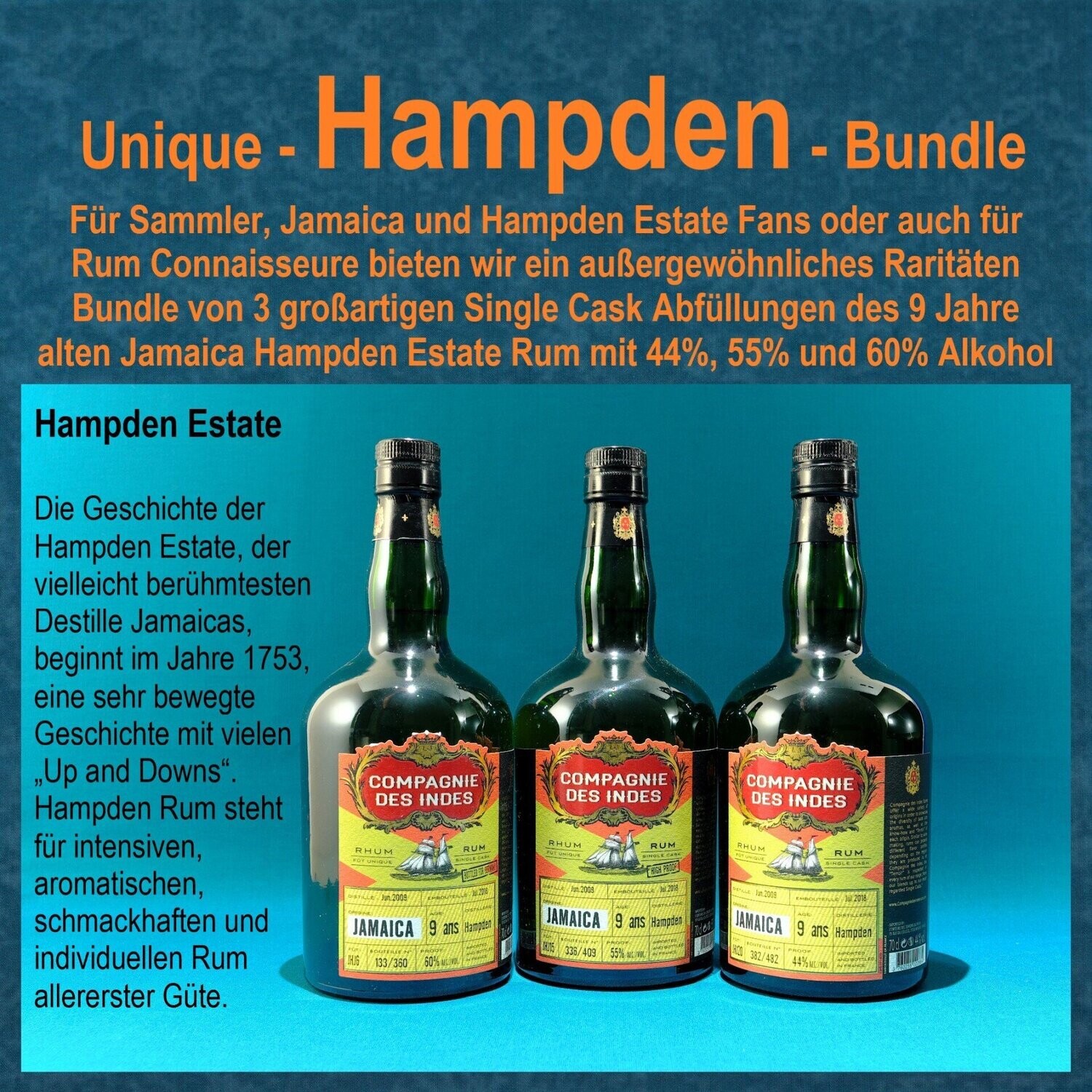 Unique Hampden Bundle / Compagnie des Indes / Jamaika Hampden