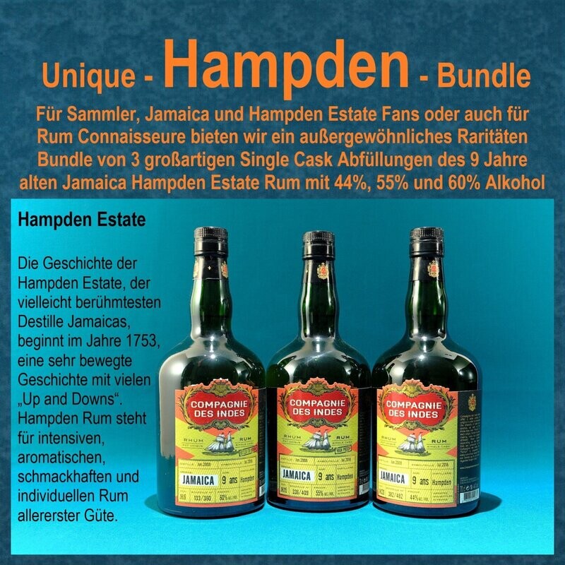 Unique Hampden Bundle / Compagnie des Indes / Jamaika Hampden Unique Hampden Bundle / Compagnie des Indes / Jamaika Hampden