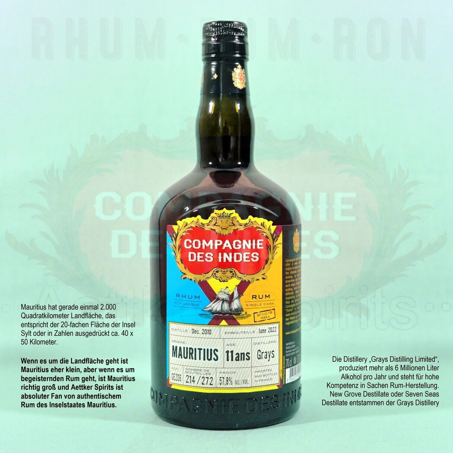 Compagnie des Indes Rum / Mauritius / 11 Jahre / Grays Distillery