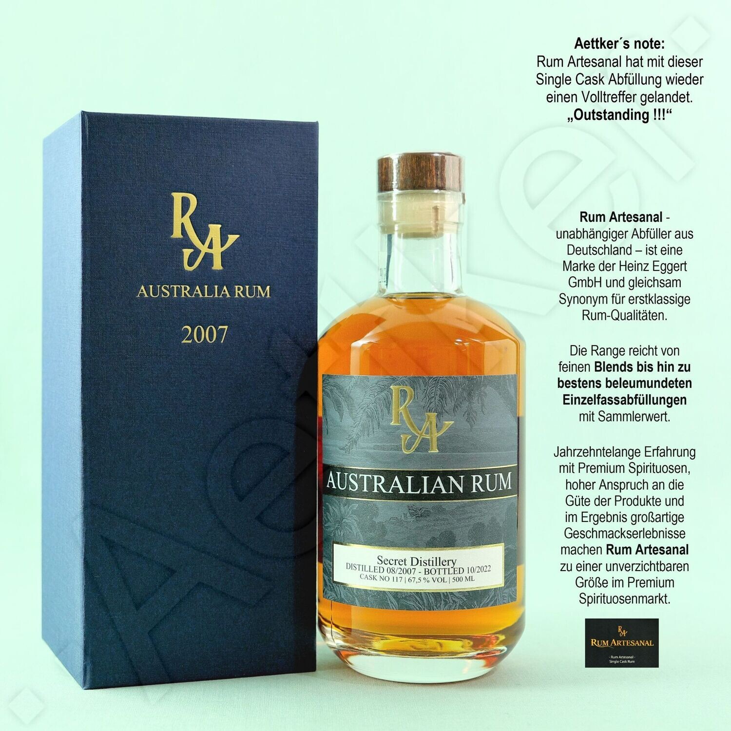 Rum Artesanal / Australien / 15 Jahre / Secret Distillery