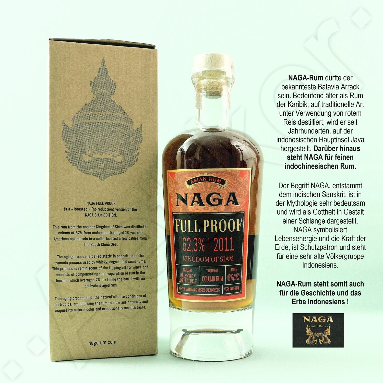 NAGA / Full Proof / Indonesien Rum / 10 Jahre / Limited Edition