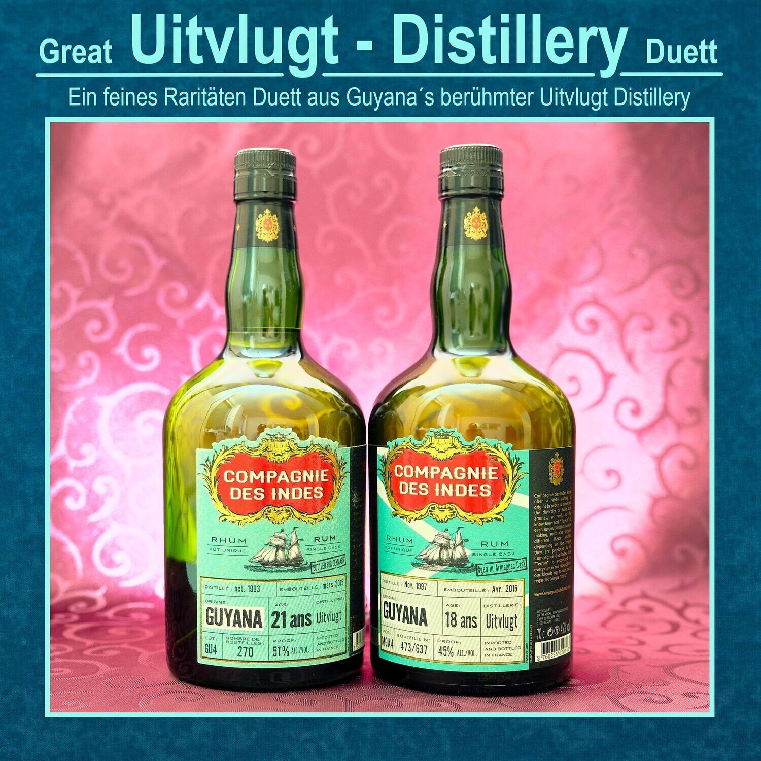 "Uitvlugt Distillery" Duett / Compagnie des Indes / Guyana / Uitvlugt