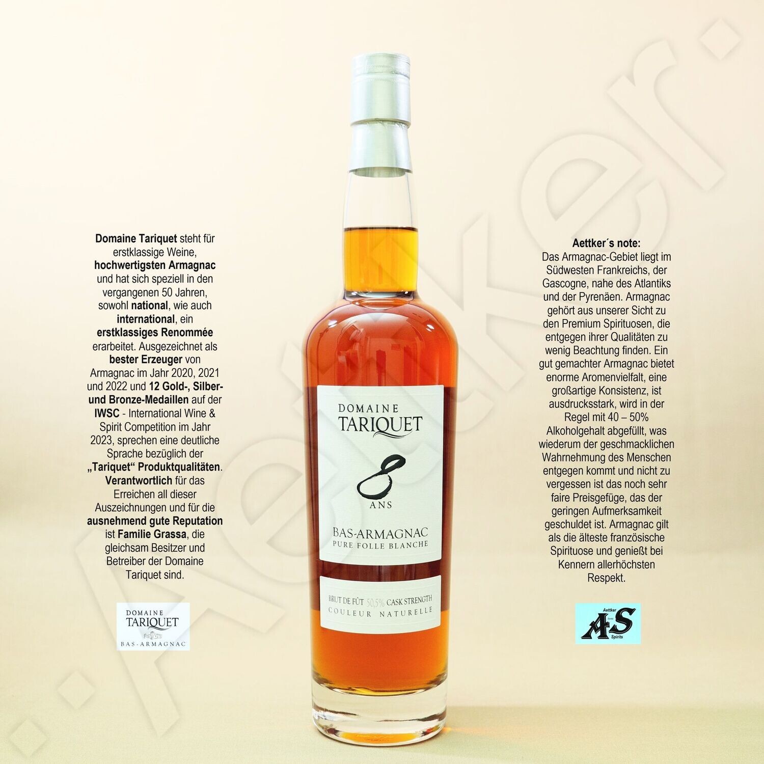 Domaine Tariquet / Armagnac / 8 Jahre / Bas-Armagnac
