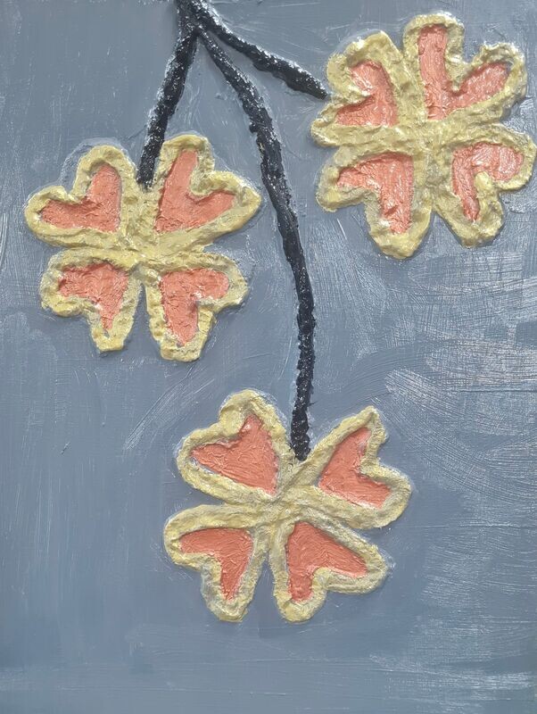bloemen schilderen met gips